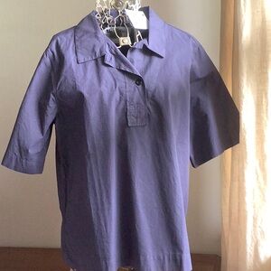 NWT crisp, cotton poplin shirt by MHL Margaret Howell, size L.